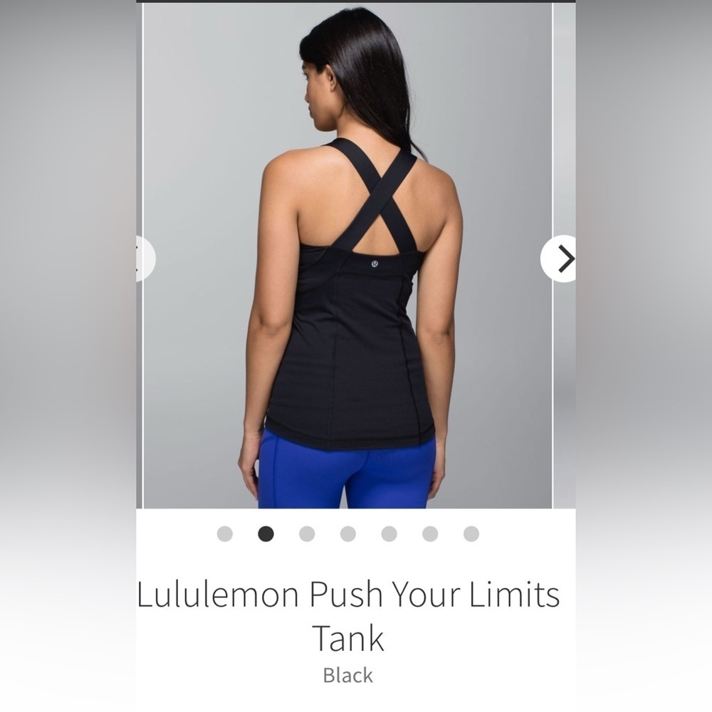 Lululemon Push Your Limits Tank Top Sz 10 CrissCross Strappy Back Bra Luxtreme - Picture 6 of 7